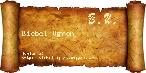 Biebel Ugron névjegykártya